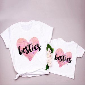 Mommy and Me Matching Besties Shirts Set